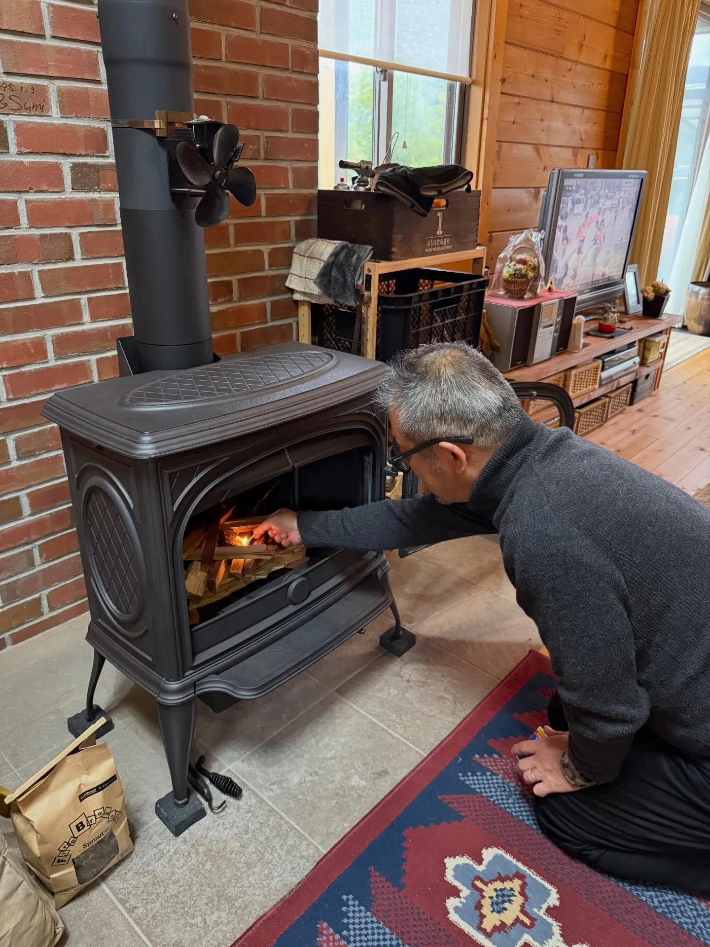 #薪ストーブ入替